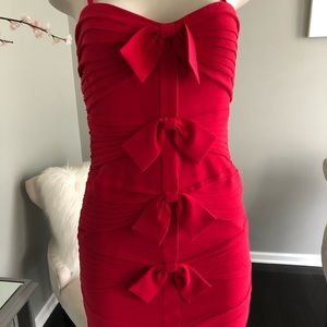 BCBG MAXAZRIA Red Sabrina strapless dress!